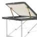 Masă De Masaj Cu 3 Zone, Cadru Aluminiu, Antracit, 186 X 68 Cm