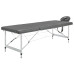 Masă De Masaj Cu 4 Zone, Cadru Aluminiu, Antracit, 186 X 68 Cm