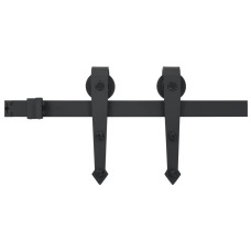 Set Feronerie Pentru Uși Glisante Skien, Negru, 200 Cm, Oțel