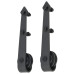 Set Feronerie Pentru Uși Glisante Skien, Negru, 200 Cm, Oțel