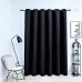 Draperie Opacă Cu Inele Metalice, Negru, 290 X 245 Cm