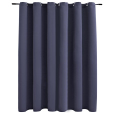 Draperie Opacă Cu Inele Metalice, Antracit, 290 X 245 Cm