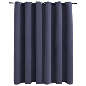 Draperie Opacă Cu Inele Metalice, Antracit, 290 X 245 Cm