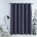 Draperie Opacă Cu Inele Metalice, Antracit, 290 X 245 Cm