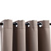 Draperie Opacă Cu Inele Metalice, Gri Taupe, 290 X 245 Cm