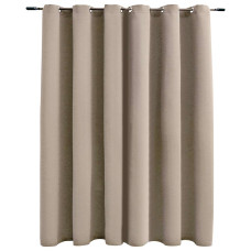 Draperie Opacă Cu Inele Metalice, Bej, 290 X 245 Cm