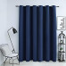 Draperie Opacă Cu Inele Metalice, Albastru, 290 X 245 Cm