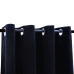 Draperie Opacă Cu Inele Metalice, Negru, 290 X 245 Cm, Catifea
