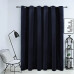 Draperie Opacă Cu Inele Metalice, Negru, 290 X 245 Cm, Catifea