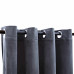Draperie Opacă Cu Inele Metalice, Antracit, 290X245 Cm, Catifea