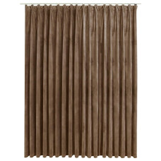 Draperie Opacă, Bej, 290 X 245 Cm, Catifea, Cu Cârlige