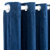 Draperie Opacă Albastru Închis 290X245Cm Catifea Inele Metalice