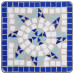 Masă Laterală Cu Mozaic, Albastru Și Alb, Ceramică