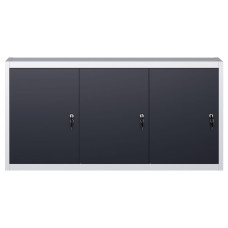 Dulap De Scule De Perete, Gri & Negru, Metal, Stil Industrial