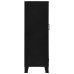 Dulap Birou Cu Uși De Plasă Negru 75X40X120 Cm Oțel Industrial