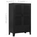 Dulap Birou Cu Uși De Plasă Negru 75X40X120 Cm Oțel Industrial