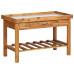 Banc De Lucru De Grădină, Blat Din Zinc, Lemn Masiv De Acacia