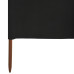 Paravan Anti-Vânt Cu 5 Panouri, Negru, 600 X 80 Cm, Textil
