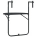 Masă Balcon Suspendată Negru 60X64X83,5 Cm Plastic Aspect Ratan