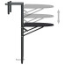 Masă Balcon Suspendată Negru 60X64X83,5 Cm Plastic Aspect Ratan
