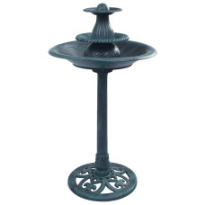 Bazin Pentru Păsări Cu Fântână, Verde, 50 X 91 Cm, Plastic