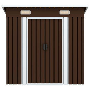 Magazie De Grădină, Maro, 194 X 121 X 181 Cm, Oțel