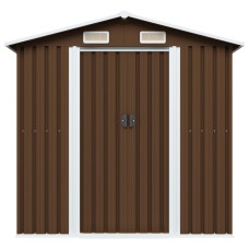 Magazie De Grădină, Maro, 204 X 132 X 186 Cm, Oțel
