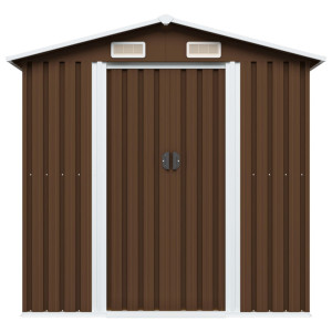Magazie De Grădină, Maro, 204 X 132 X 186 Cm, Oțel