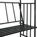 Arcadă De Grădină Cu Bancă, Negru, 128 X 50 X 207 Cm, Fier