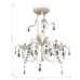 Candelabre Suspendate De Plafon Cu Cristale 4 Buc. Alb Elegant