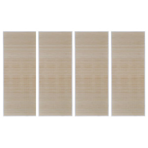 Covoare De Bambus Natural, 4 Buc., 120X180 Cm, Dreptunghiulare