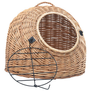 Coș De Transport Pisici, 45 X 35 X 35 Cm, Răchită Naturală