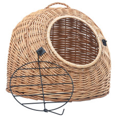 Coș Transport Pentru Pisici, 60X45X45 Cm, Răchită Naturală