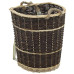 Coș Lemne Foc Curele De Transport, Natural 44,5X37X50 Cm Salcie