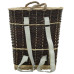 Coș Lemne Foc Curele De Transport, Natural 44,5X37X50 Cm Salcie