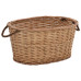 Coș Lemne Foc Mânere De Transport Natural 56X40X28 Cm Salcie