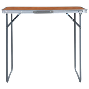 Masă De Camping Pliabilă Cu Cadru Metalic, 80 X 60 Cm
