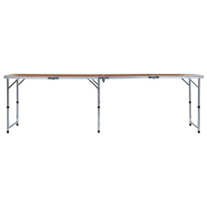 Masă De Camping Pliabilă, 240 X 60 Cm, Aluminiu