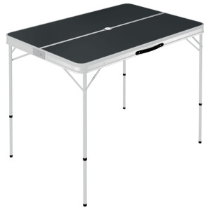 Masă De Camping Pliabilă Cu 2 Bănci, Gri, Aluminiu
