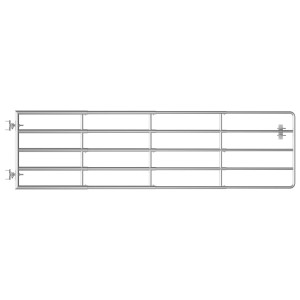 Poartă De Câmp Cu 5 Bare, Argintiu, (115-300) X 90 Cm, Oțel
