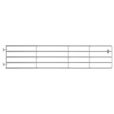 Poartă De Câmp Cu 5 Bare, Argintiu, (150-400) X 90 Cm, Oțel