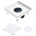 Rigolă De Duș Capac Plat Gresie 2-În-1 23X23 Cm Oțel Inoxidabil