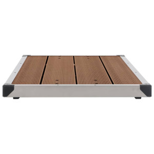 Cădiță De Duș De Exterior Maro 110X62 Cm Wpc Și Oțel Inoxidabil