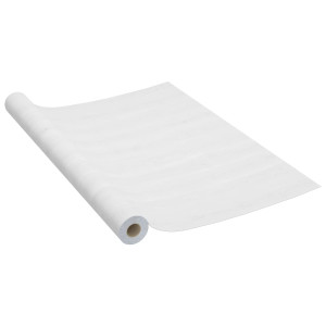 Folie De Mobilier Autoadezivă, Lemn Alb, 500 X 90 Cm, Pvc