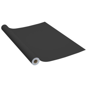 Folie De Mobilier Autoadezivă, Negru, 500 X 90 Cm, Pvc