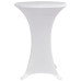 Husă De Masă Cu Picior Ø60 Cm, 4 Buc., Alb, Elastic