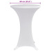 Husă De Masă Cu Picior Ø60 Cm, 4 Buc., Alb, Elastic