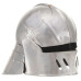 Coif Cavaler Medieval Antichizat Jocuri Pe Roluri Argintiu Oțel