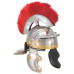 Coif Soldat Roman Antic, Joc De Rol, Argintiu, Oțel