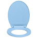 Capac Wc Cu Închidere Silențioasă, Albastru, Oval